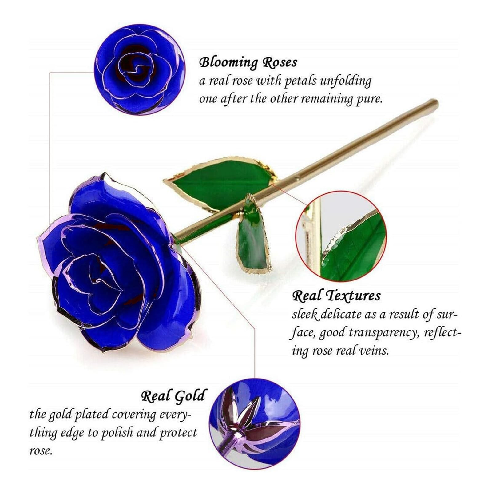 Gold Rose, Real Rose Dipped in 24K Gold, Preserved Rose Flower, Golden Dipped Ro
