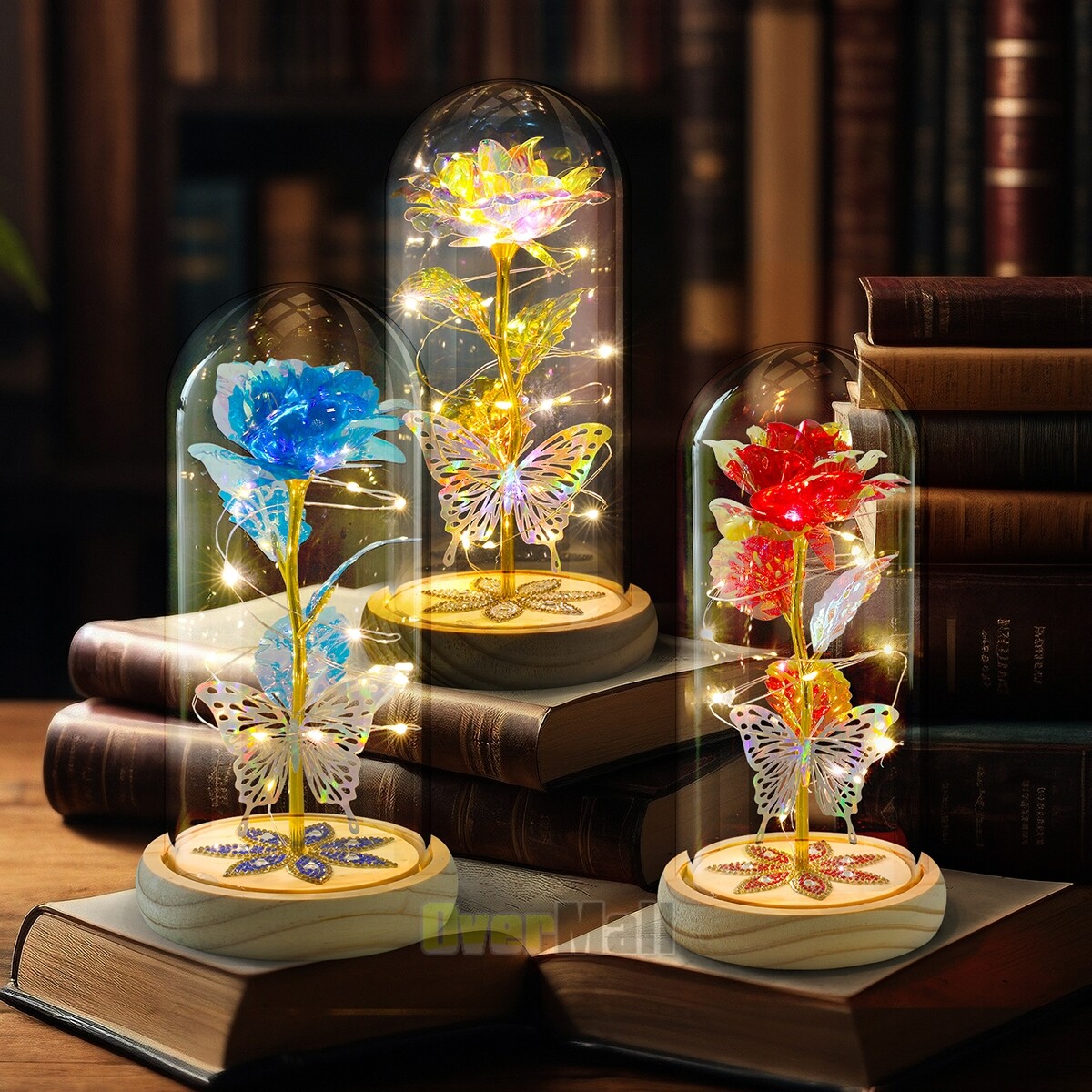 Eternal Enchanted Galaxy Rose in Glass LED Flower Christmas Gifts for Her Womens
