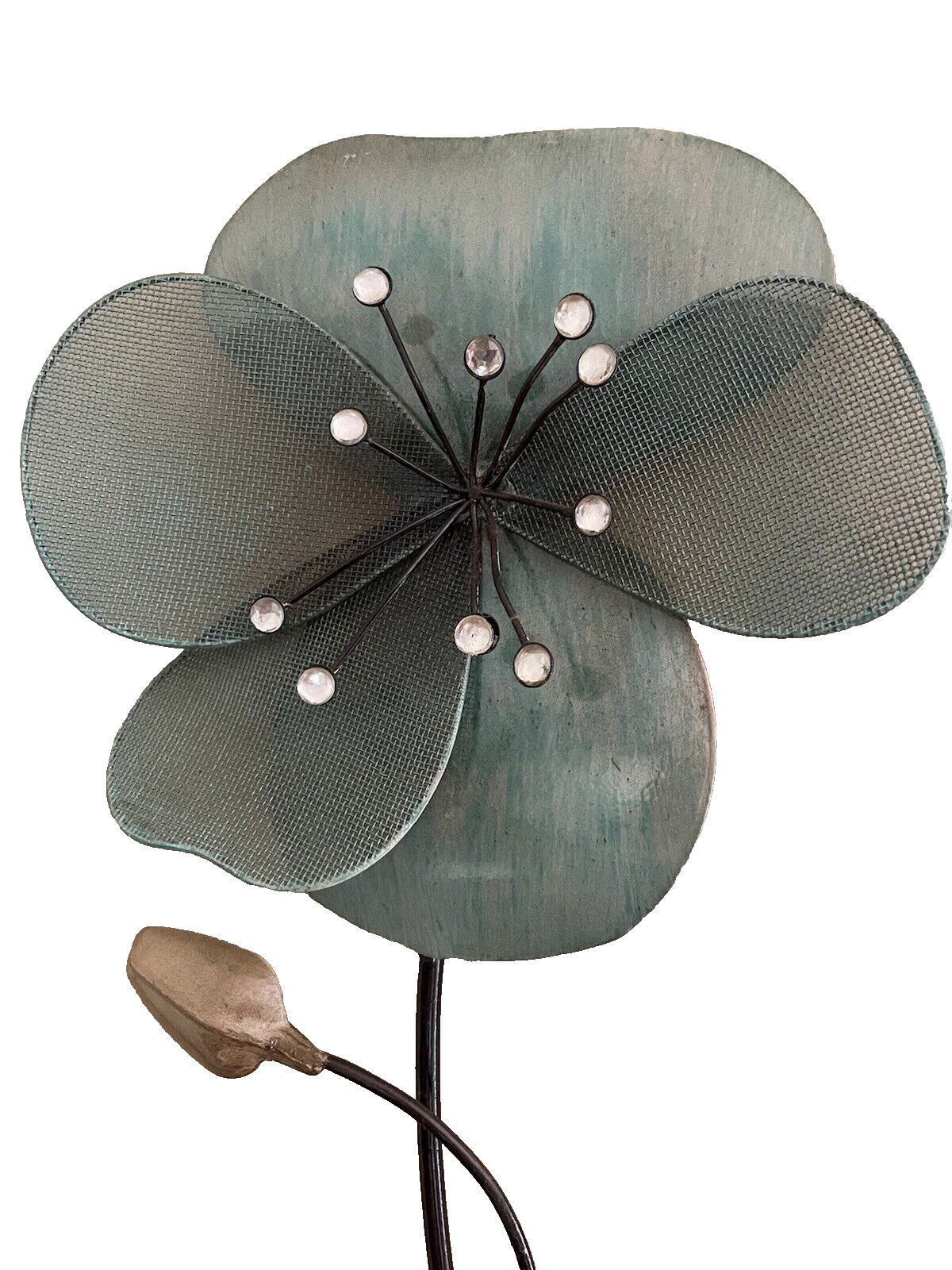 Indoor Outdoor Flower Stem with Clear stones (Light Green) 22″L x 8″W
