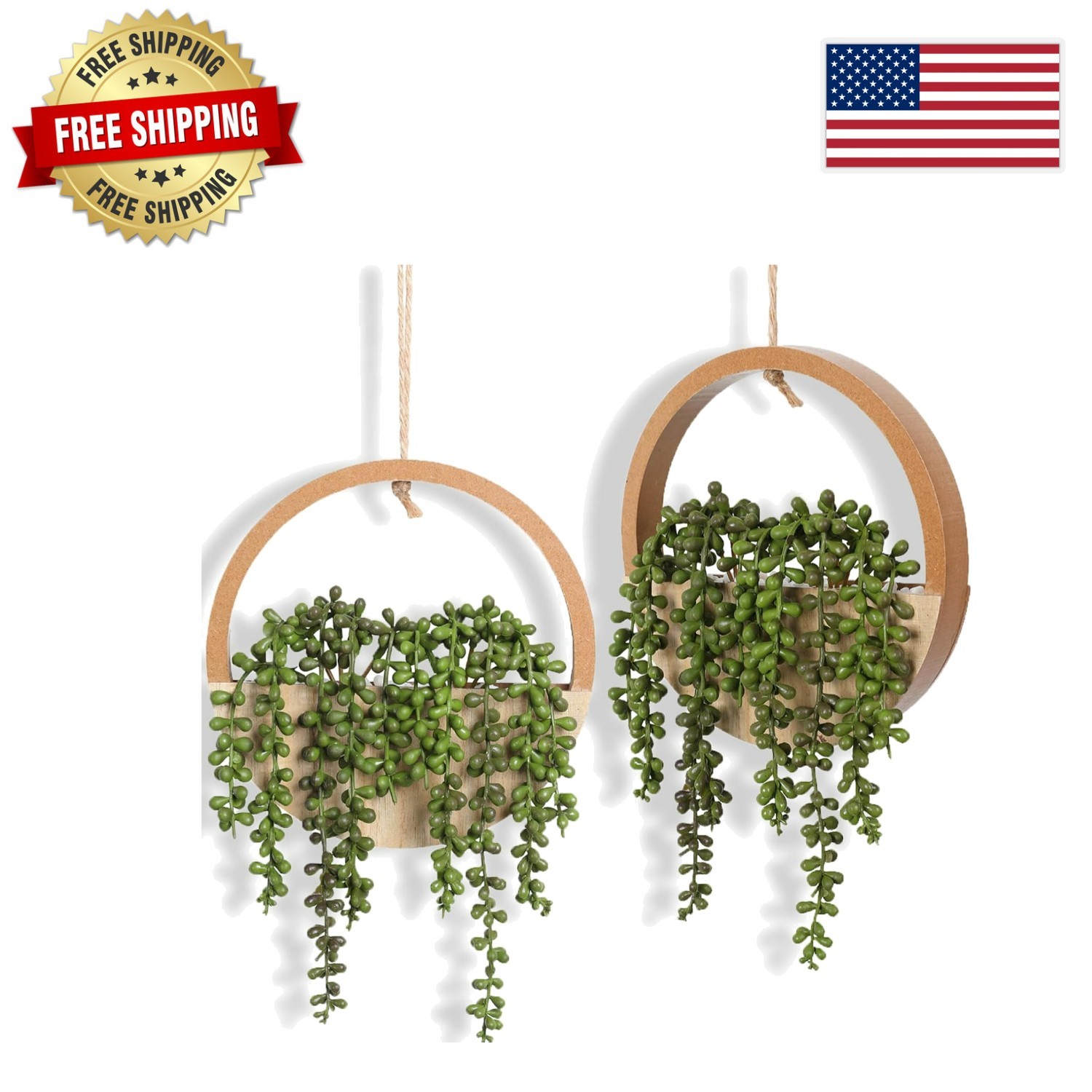 Realistic String of Pearls Hanging Plants – Perfect for Home & Office Decoration