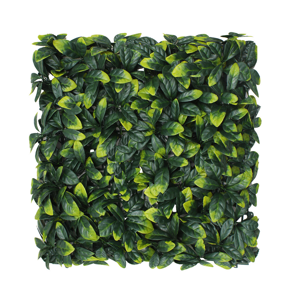 20in Artificial Faux Laurel Leave Mat Wall Hedge Decor Privacy Fence Panel Grass