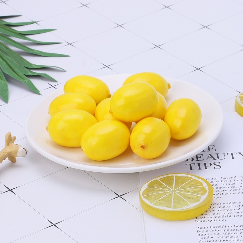 Set Of 20 Imitated Lemon Accessory For Enhancing Festival Atmosphere In Homes