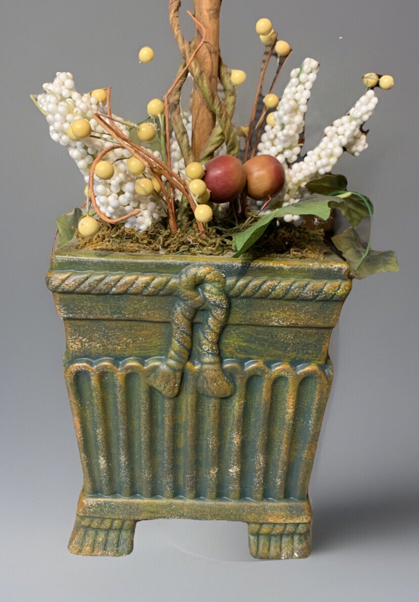 Estate MAGNOLIA Topiary 27” Tall Artificial Floral Decor Ceramic 6” Pot Clean