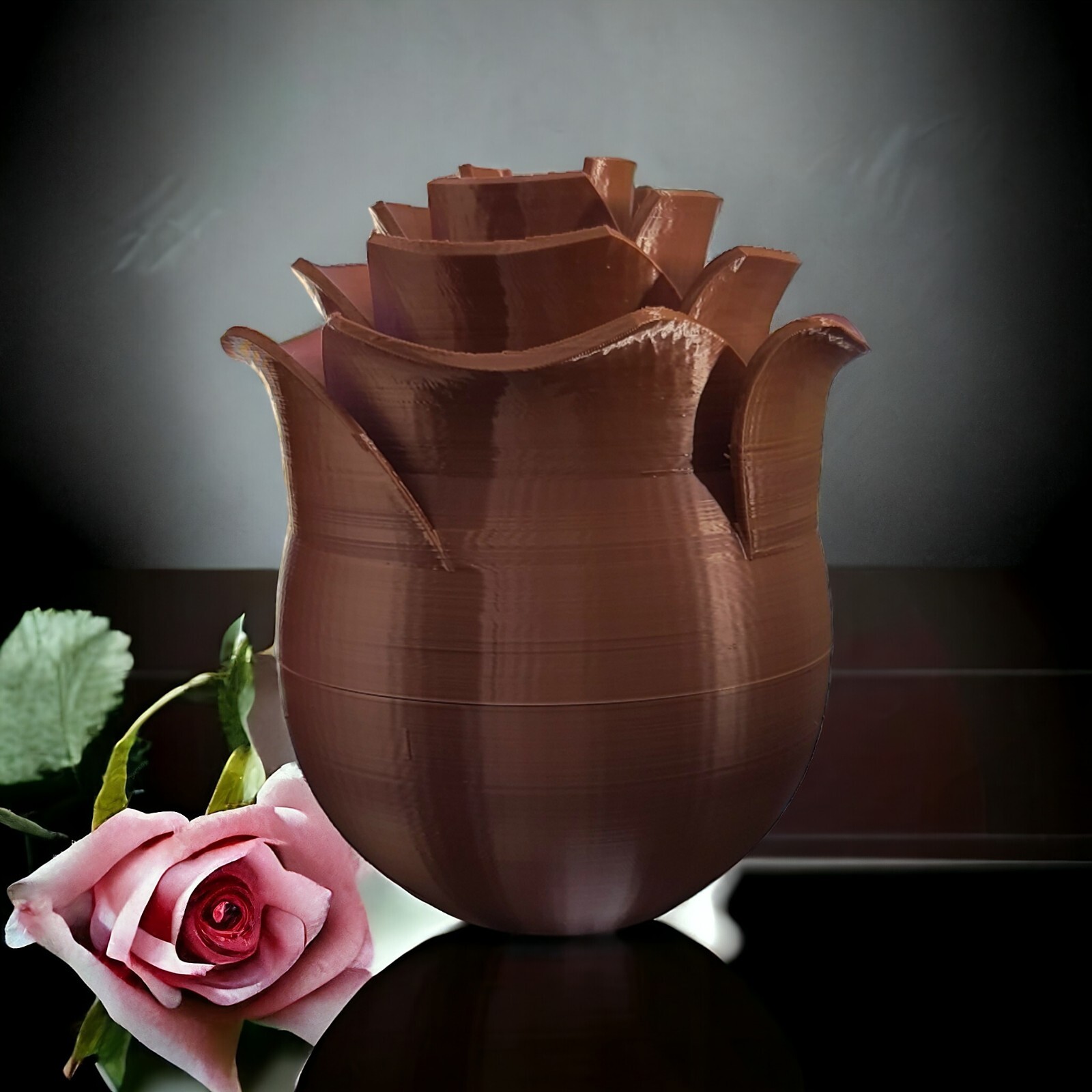 3d print, Smooth Rose Container, Valentines Day, Mother’s Day, gift for Her