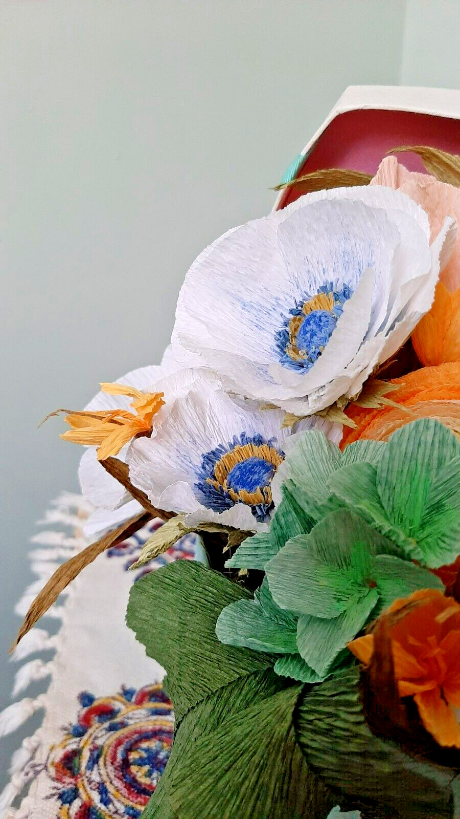 Colorful Paper Flower Bouquet Handmade Artificial Flower Bouquet gift for a spec
