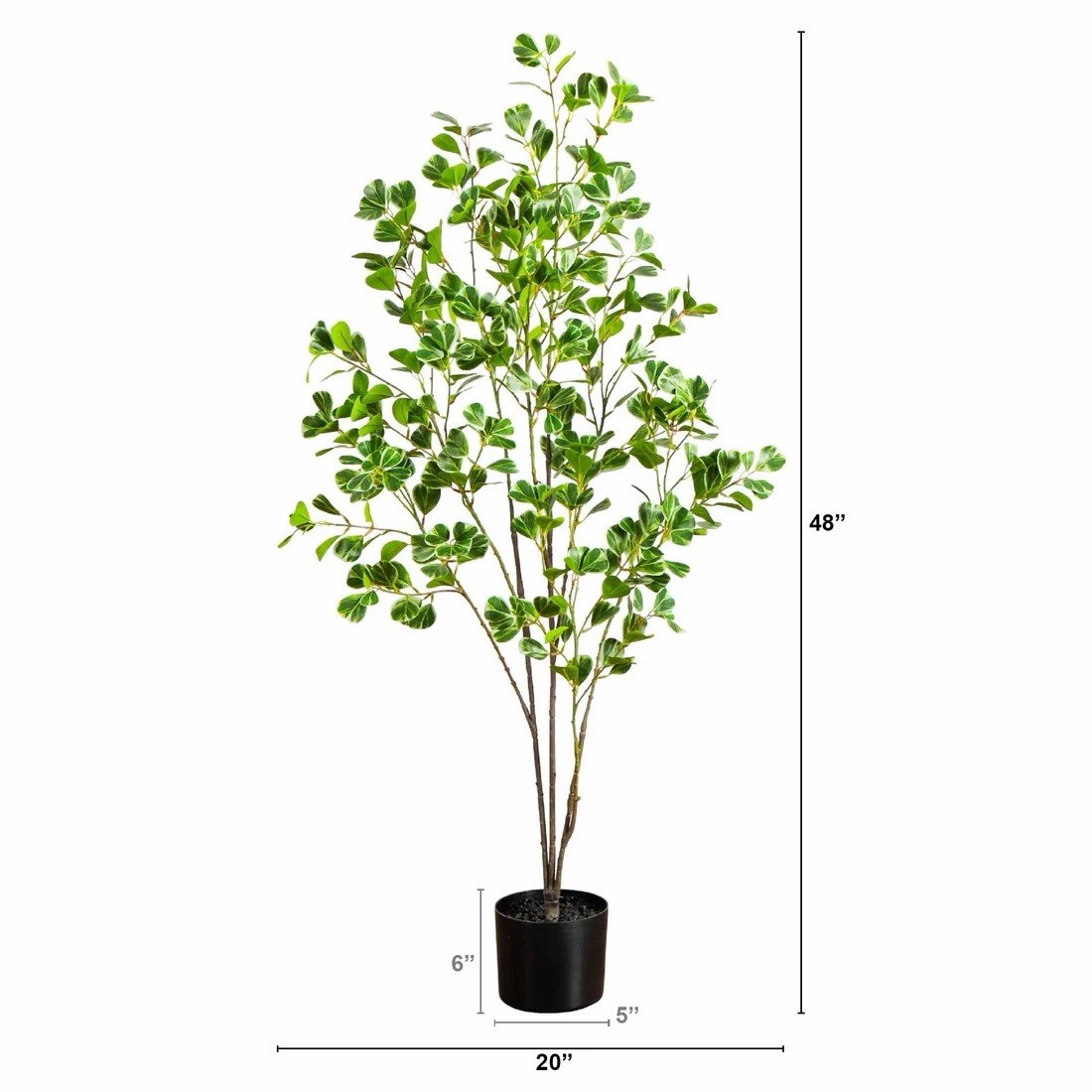 4′ Artificial Heart Shaped Ficus Leaf Tree