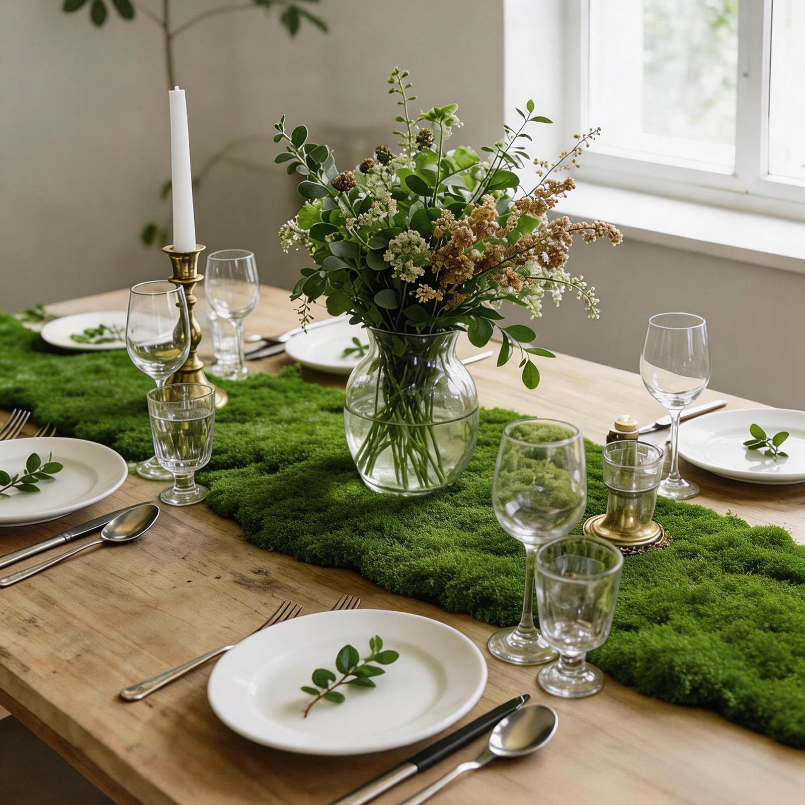 Fake Moss Rug Artificial Moss 19.7″ x 39.4″ Faux Moss for Crafts Like Fairy G…