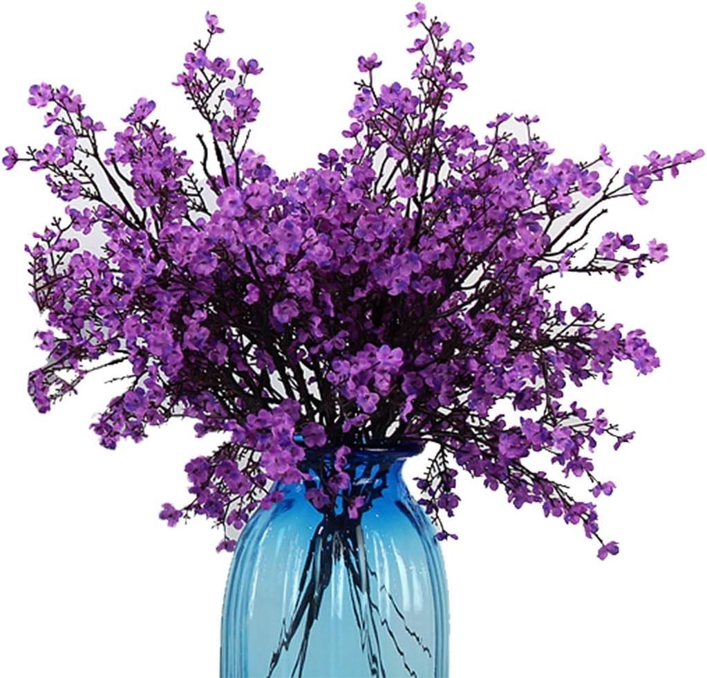 Elegant Realistic Purple Baby’s Breath Silk Flowers – Set of 6 for All Occasions