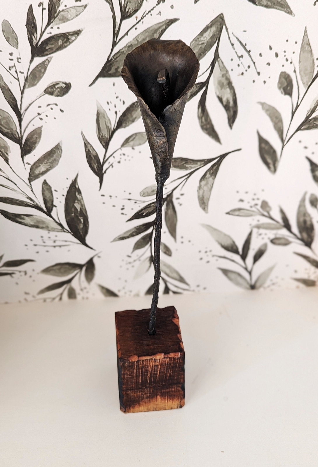 Amish Hand-Forged Steel Calla Lily – Artificial Flower