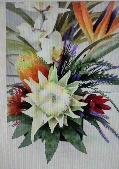 Artificial Tropical table centerpiece