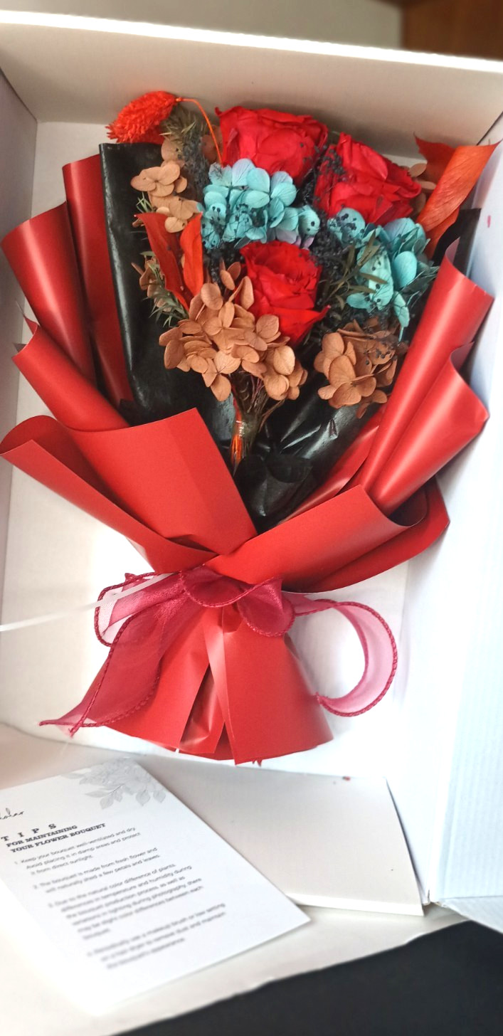 Natural Preserved & Dried 12 inch Flower Bouquet| Real Dried Flower Arrangements