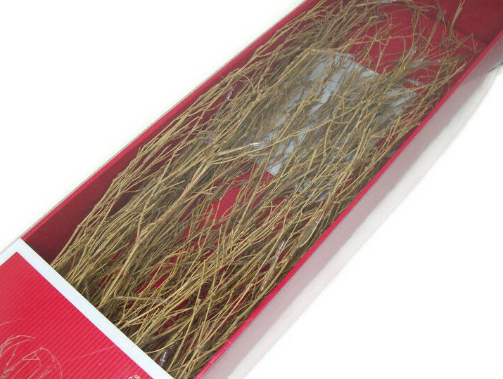 Indoor Christmas Straw Brown Lighted Decorative Twigs Branches 50 Micro Bulbs