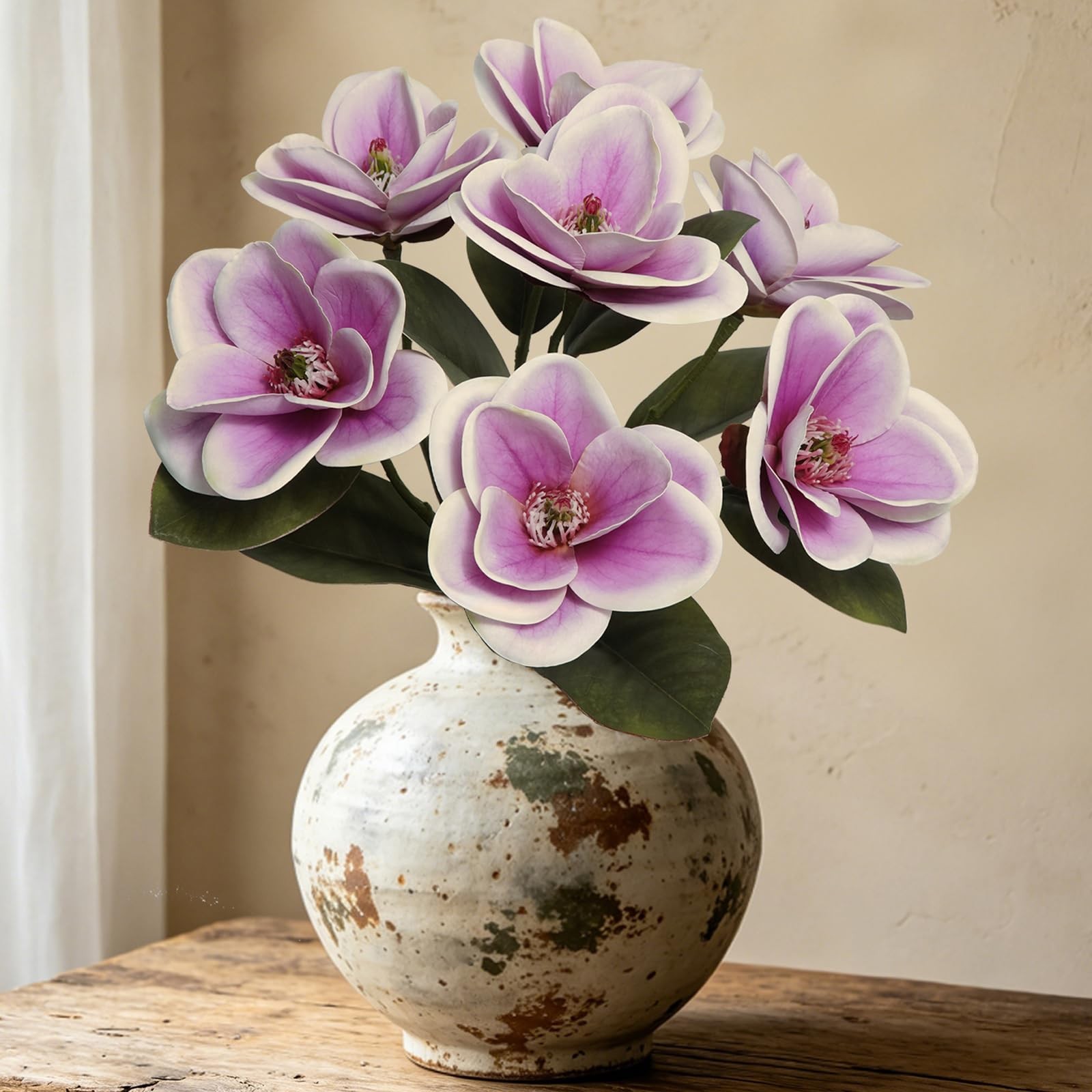 Artificial Magnolia Flowers, Real Touch Magnolia Stems