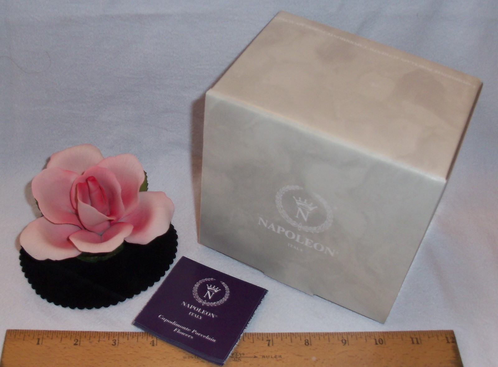 CAPODIMONTE PORCELAIN PINK ROSE BY NAPOLEON OF ITALY – CLASSIC LADIES GIFT