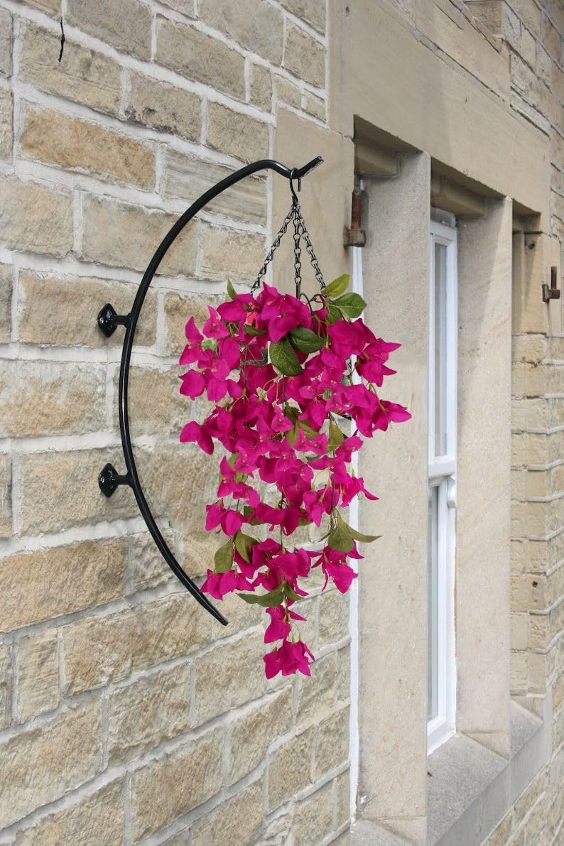 Artificial Hanging Flowers Bougainvillea, 2PCS UV Resistant Bougainvillea Sil…