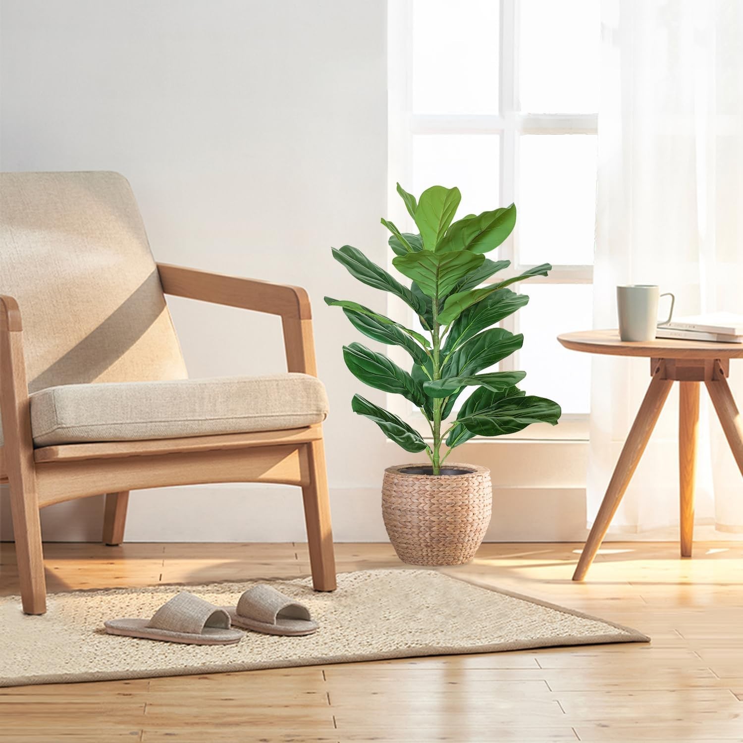 Beautifully Crafted 30″ Artificial Fiddle Leaf Fig – Perfect for Housewarming