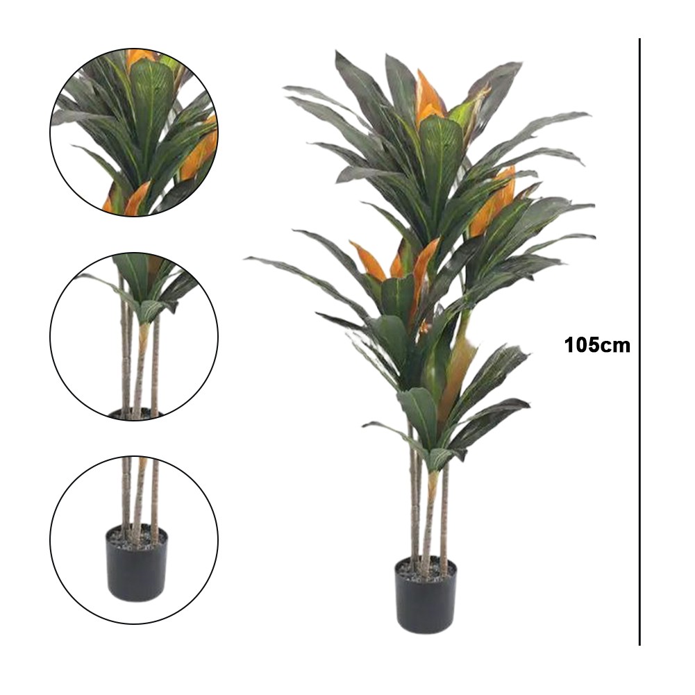 Dracaena Artificial Plant Topiary 3.4/4.8FT Faux Plant For Home Office Decor