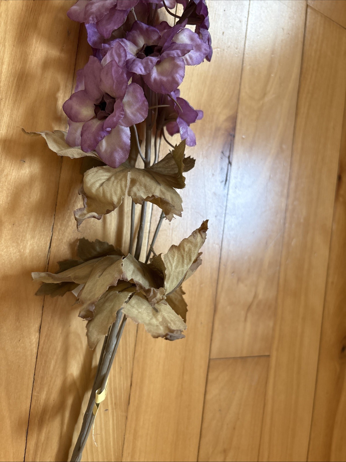 Vintage Plastic Large Purple Larkspur Flower Stems – Case of 12 – New Old Stock