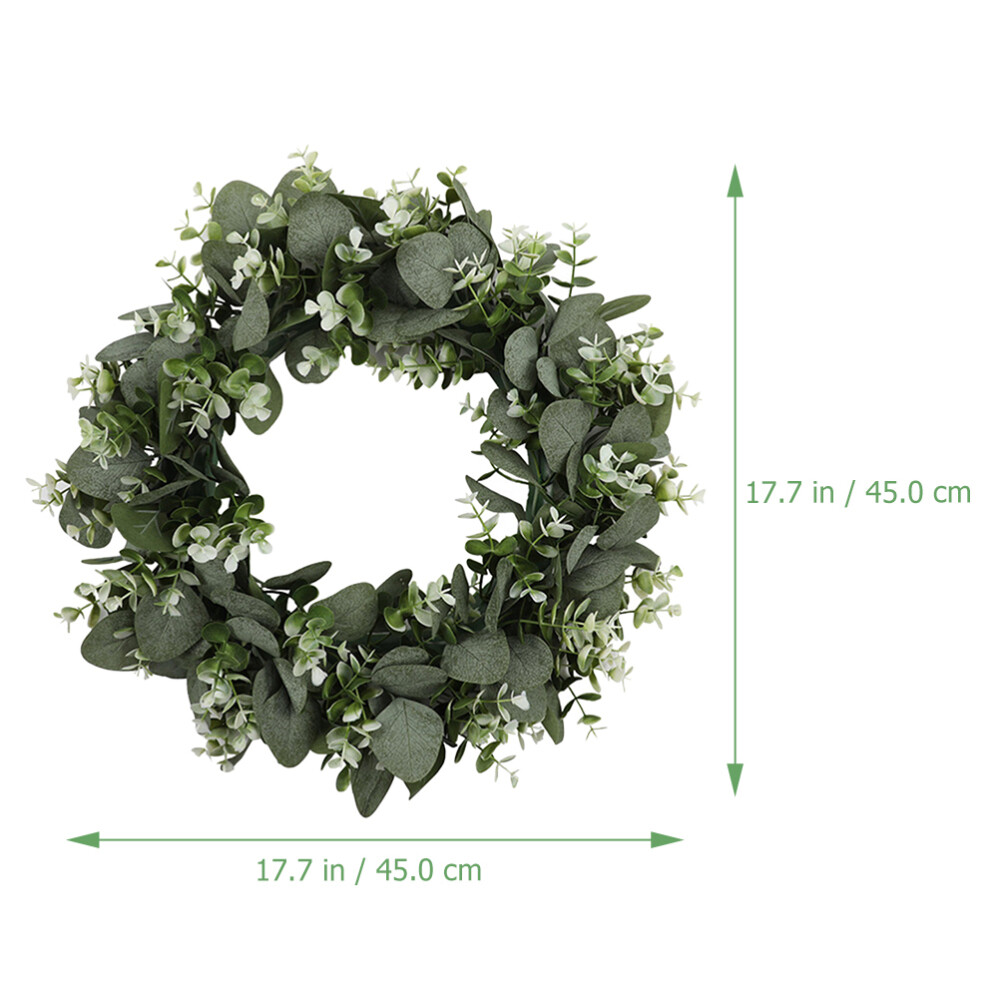 1PC Spring Wreaths for Front Door Outside Clearance Eucalyptus Wreath 17 Inch