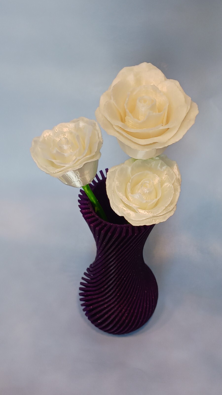 Mother’s Day Flowers Roses w/Vase 3D printed 3 Rose colors 2 color vases