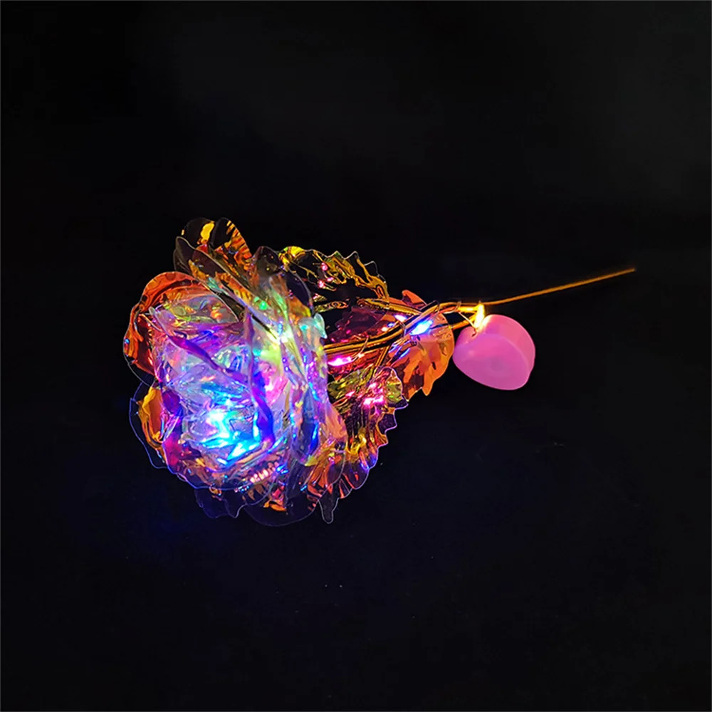 24K Eternal Rose Artificial Flowers Foil Plated Gold Rose Wedding Valentine’S Da