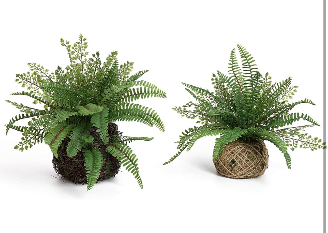 Artificial Boston Fern Plants Bushes Faux Plants Shrubs Greenery for House,