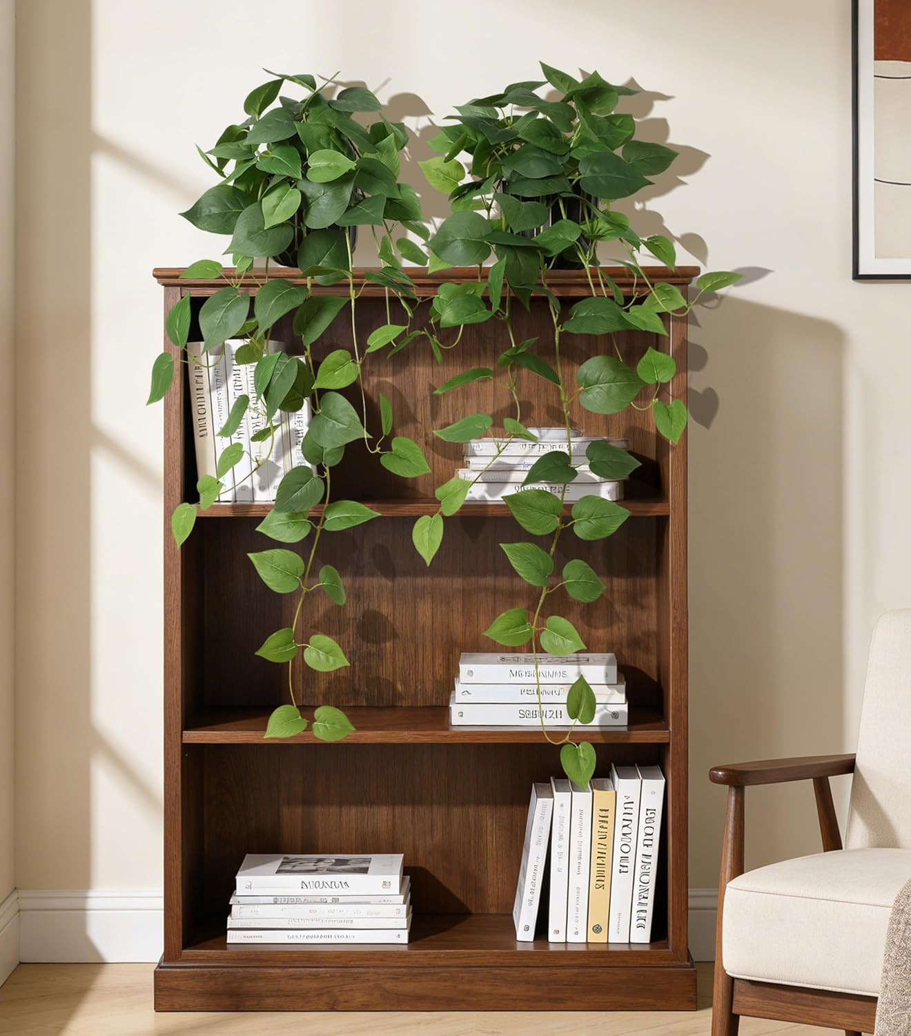 2 Pcs Faux Pothos Plants – Realistic Indoor Hanging Decor for Home & Office