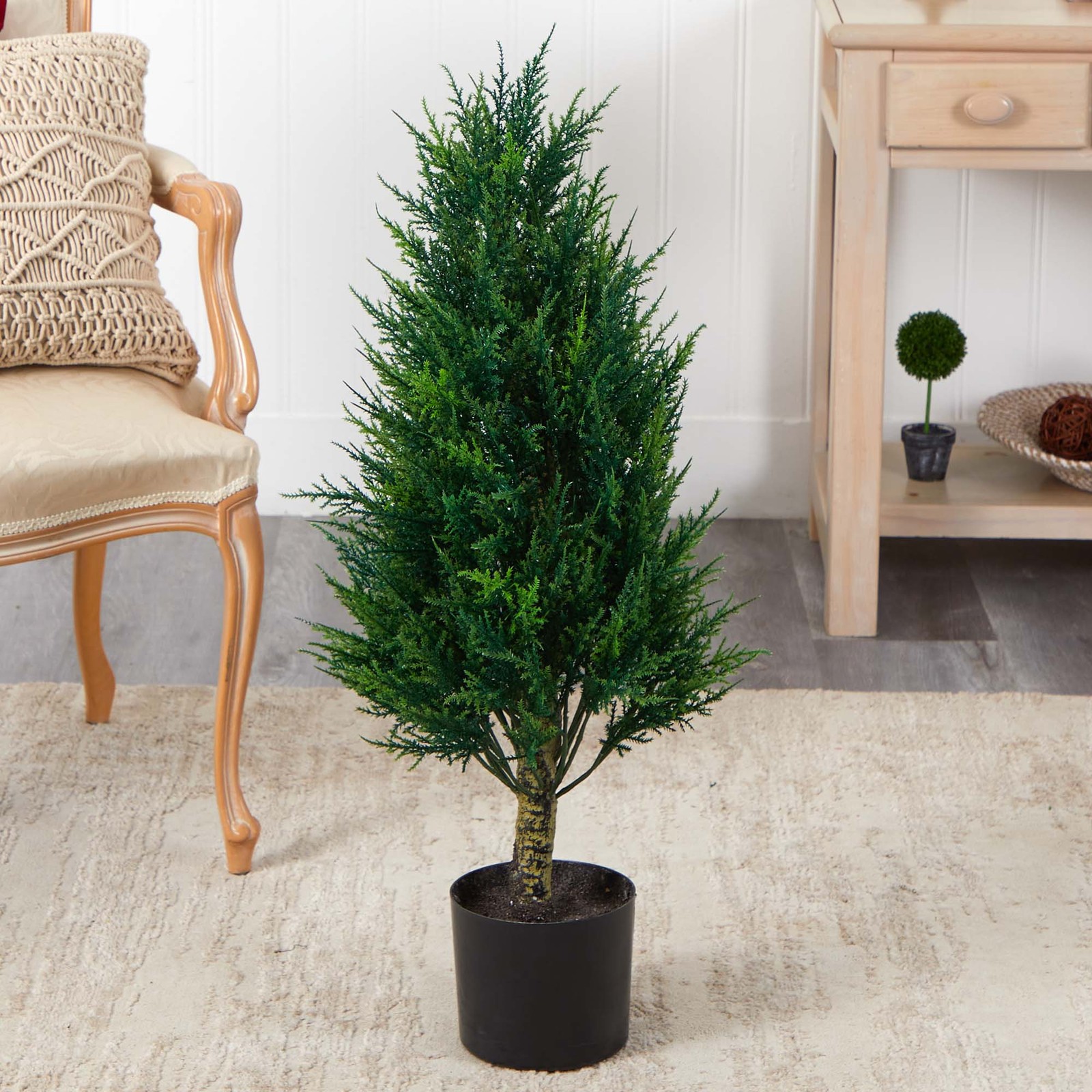 Nearly Natural 3ft Cypress Tower Artificial Tree UV Resistant (Indoor/Outdoor)