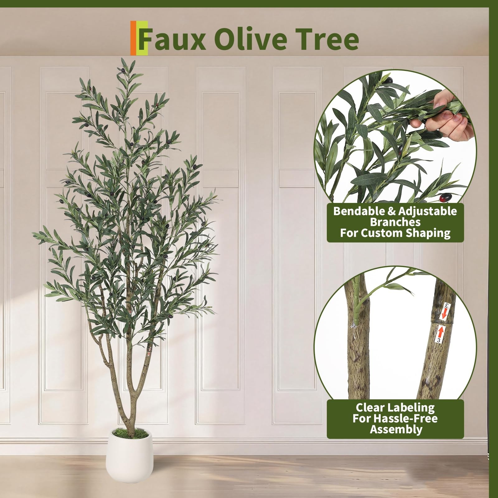 Olive Trees Artificial Indoor 6 ft Faux Olive Tree Artificial Plants Natural