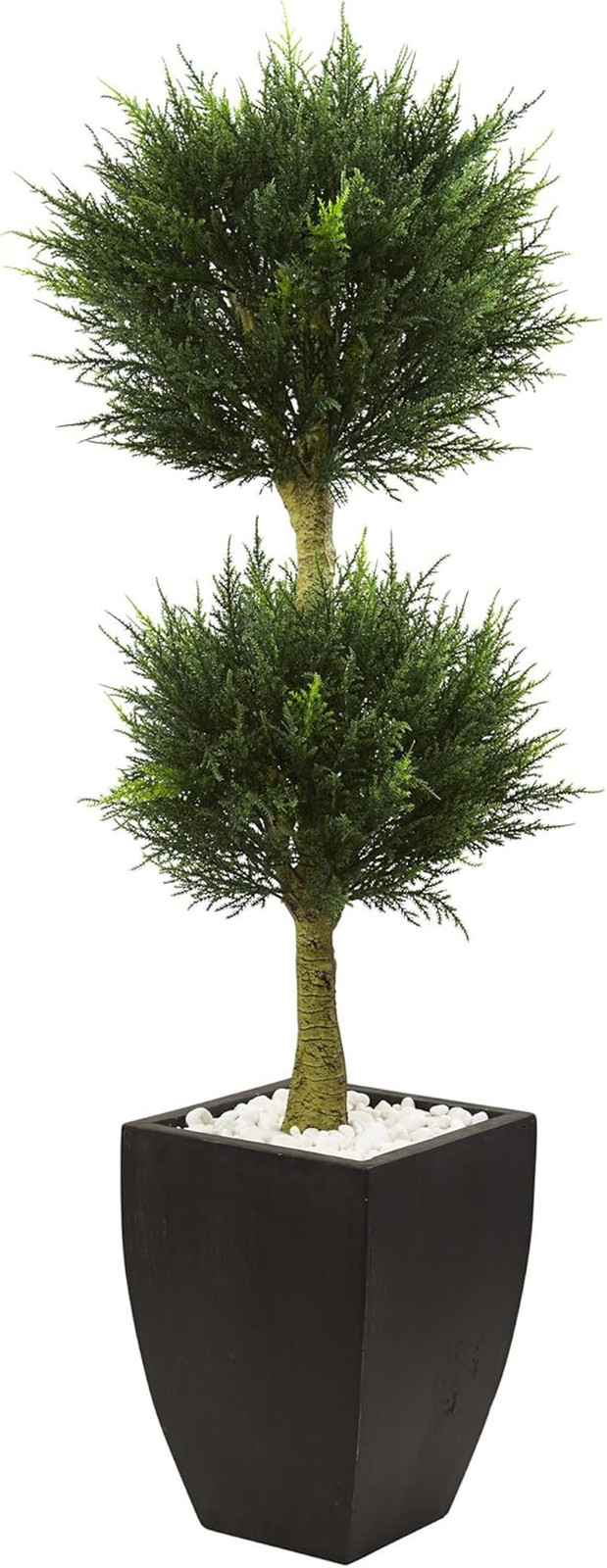 4.5Ft UV Resistant Cypress Topiary in Elegant Black Planter for Indoor/Outdoor U