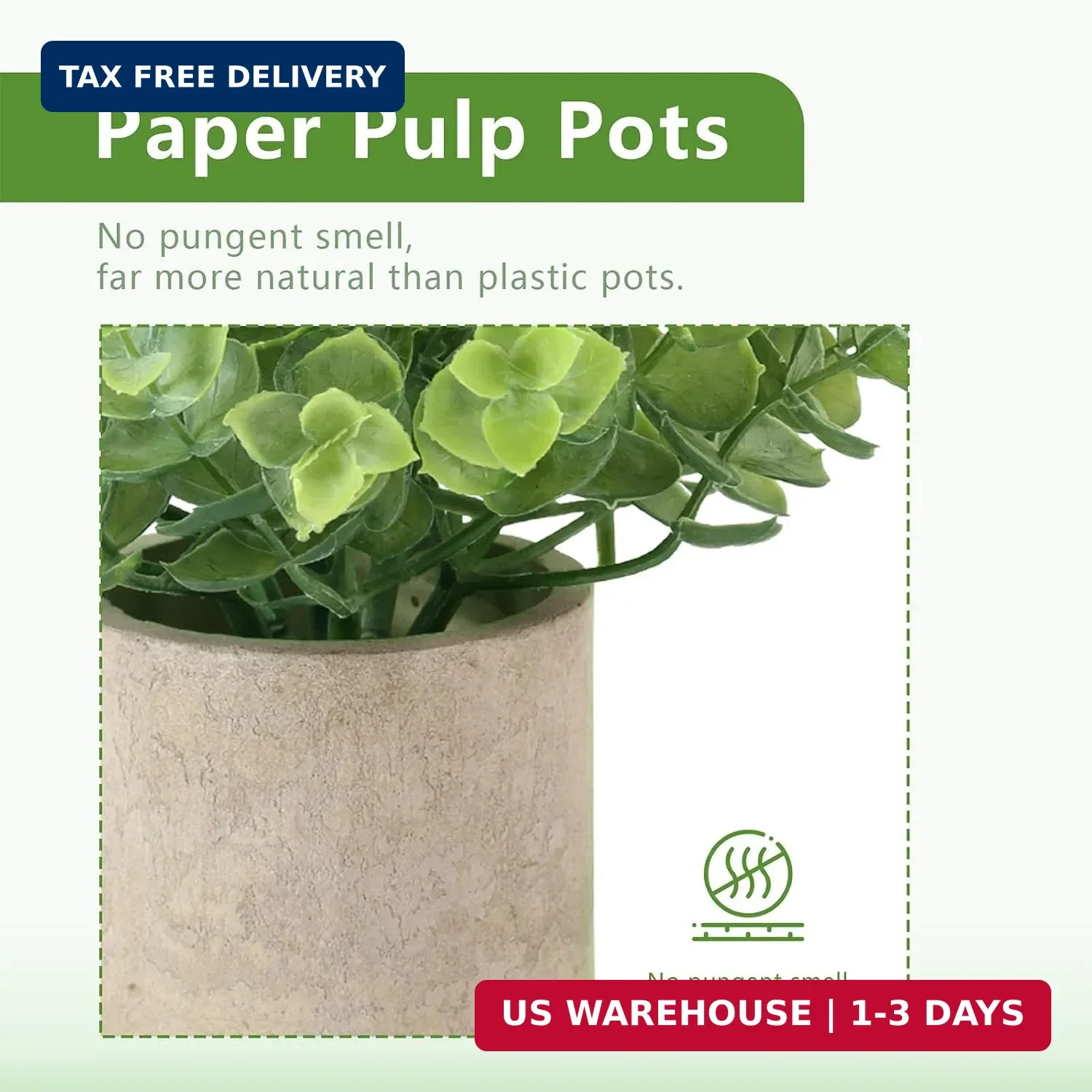ALAGIRLS 4 Pack Small Fake Plants, 10″ Artificial Plants Indoor Eucalyptus/Rosem
