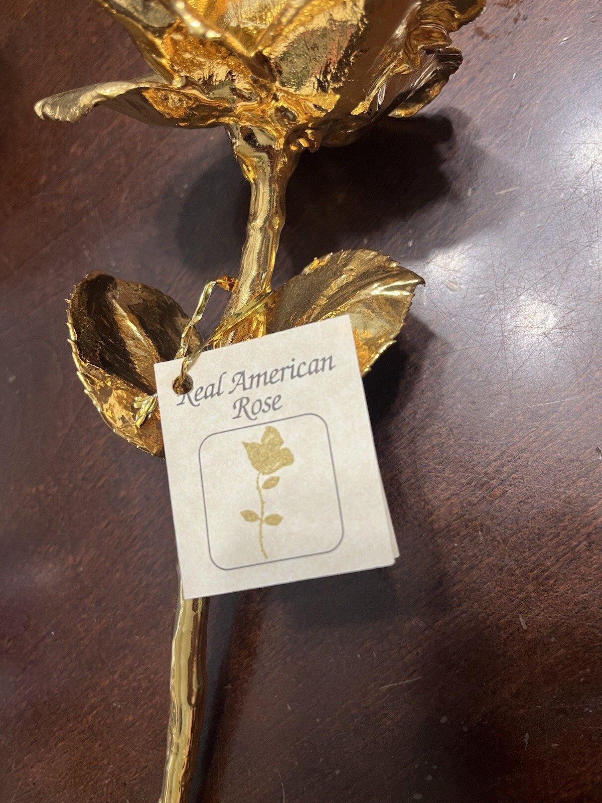 24k Gold-Dipped Real American Rose 11”