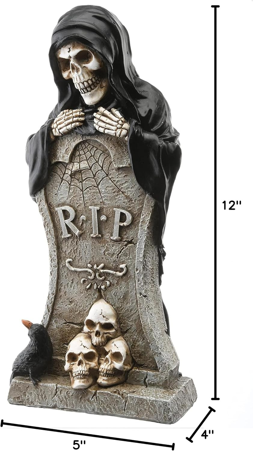National Tree Company Skeleton behind a Tombstone Decoration, Halloween Collecti