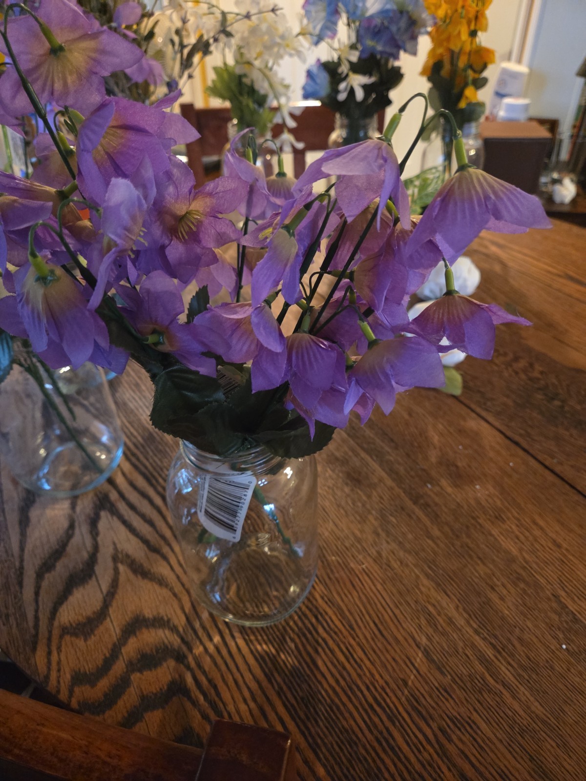 Box Lot Of Artificial Flowers.  Asstd Styles and Colors.