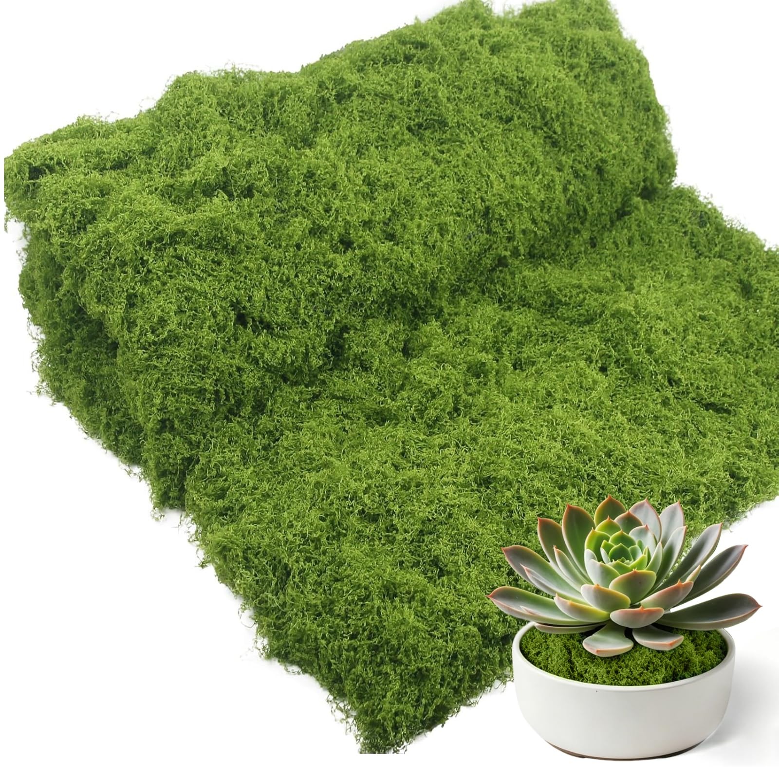 Fake Moss Mat 39″ x 39″ Artificial Moss Rug Indoor Light Green Faux Moss for …