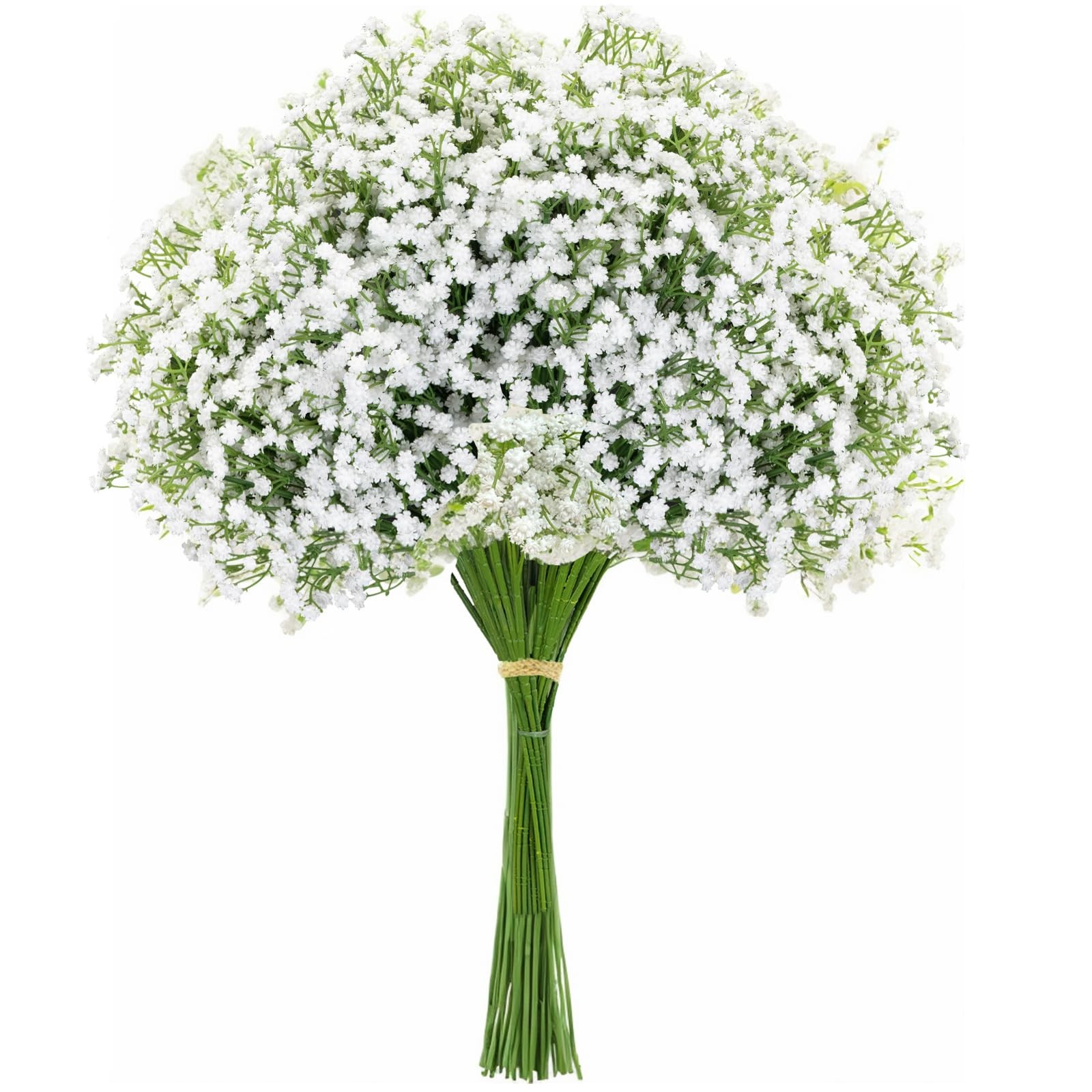 10PCS 21-inch Sturdy Artificial Baby’s Breath Flowers – Non-Shedding Design for