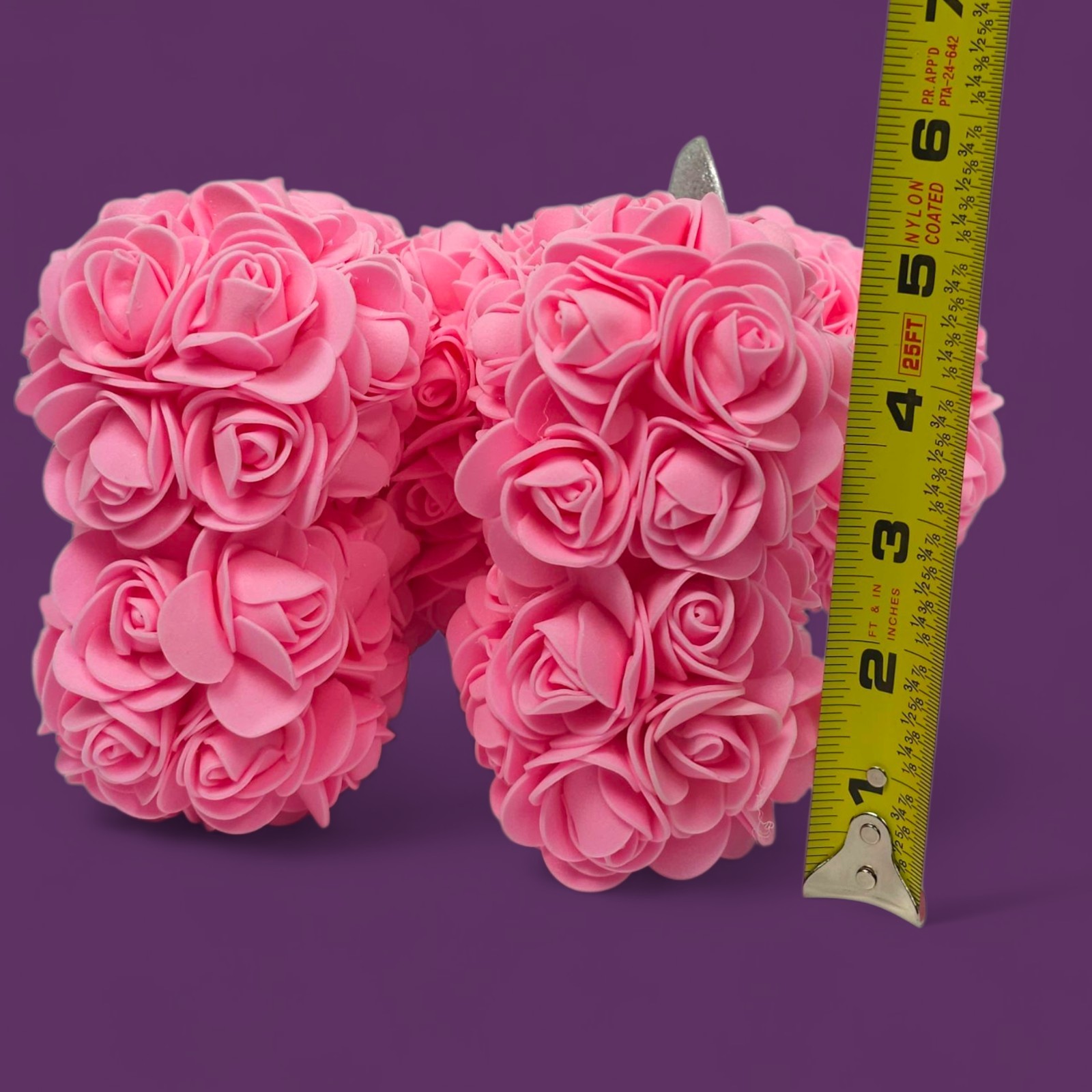 Rose Unicorn Gift – Pink Foam Flowers, Rainbow Mane, “Just For You” Box Damaged