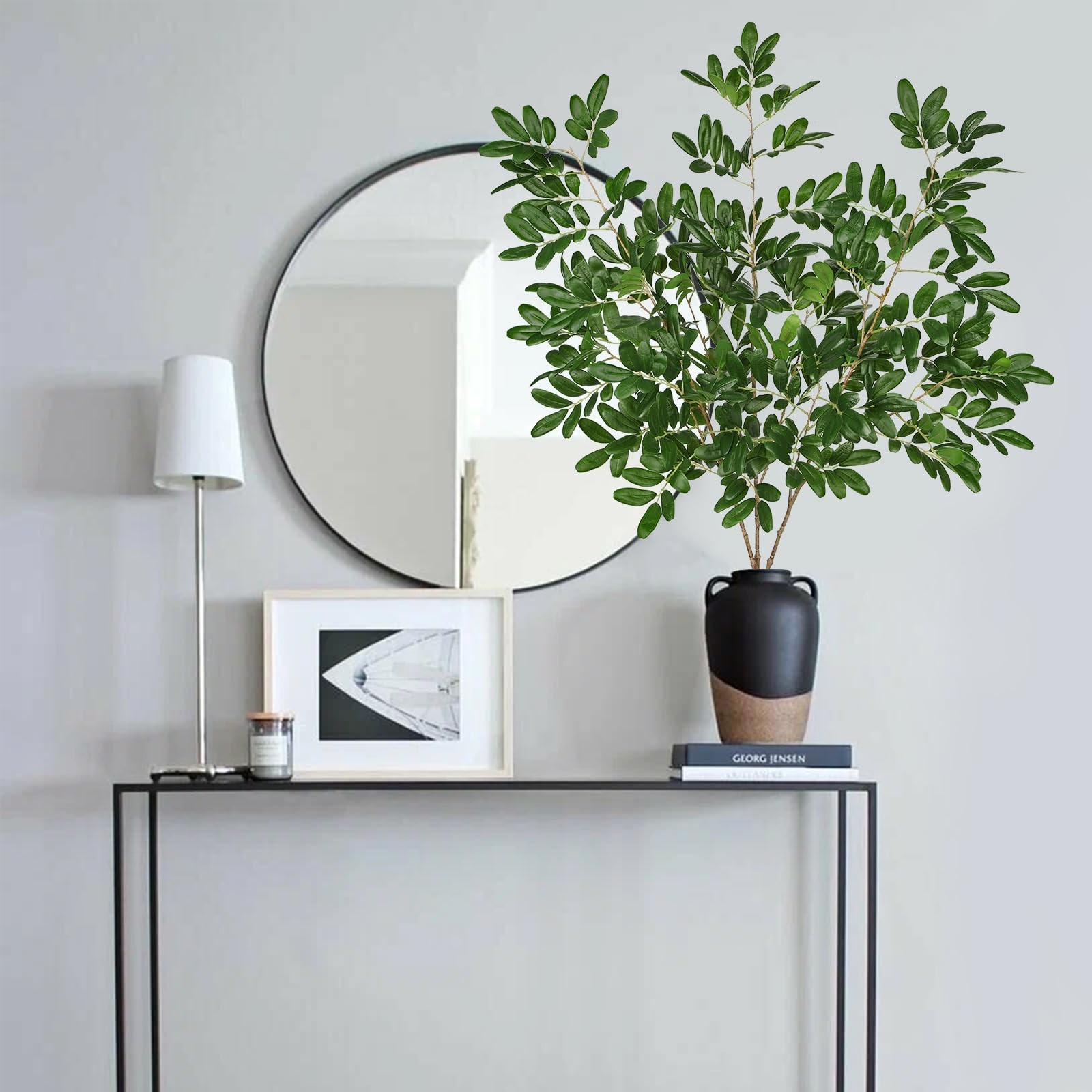 37.8″ Artificial Greenery Stems for Tall Vase, Faux Stems and Branches for Va…