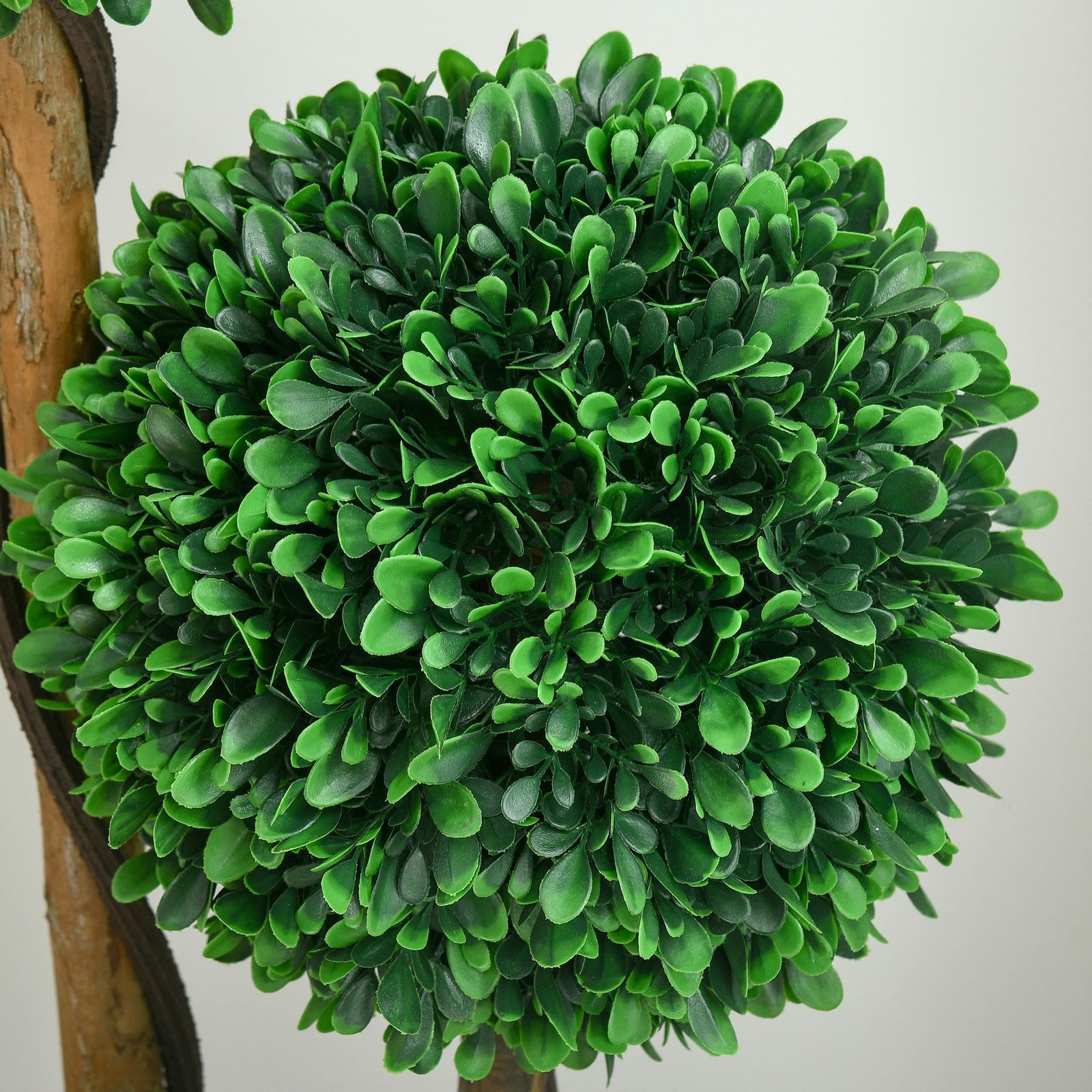 HOMCOM 3.5ft/43.25″ Artificial 3 Ball Boxwood Topiary Tree 3ft 7in, Green