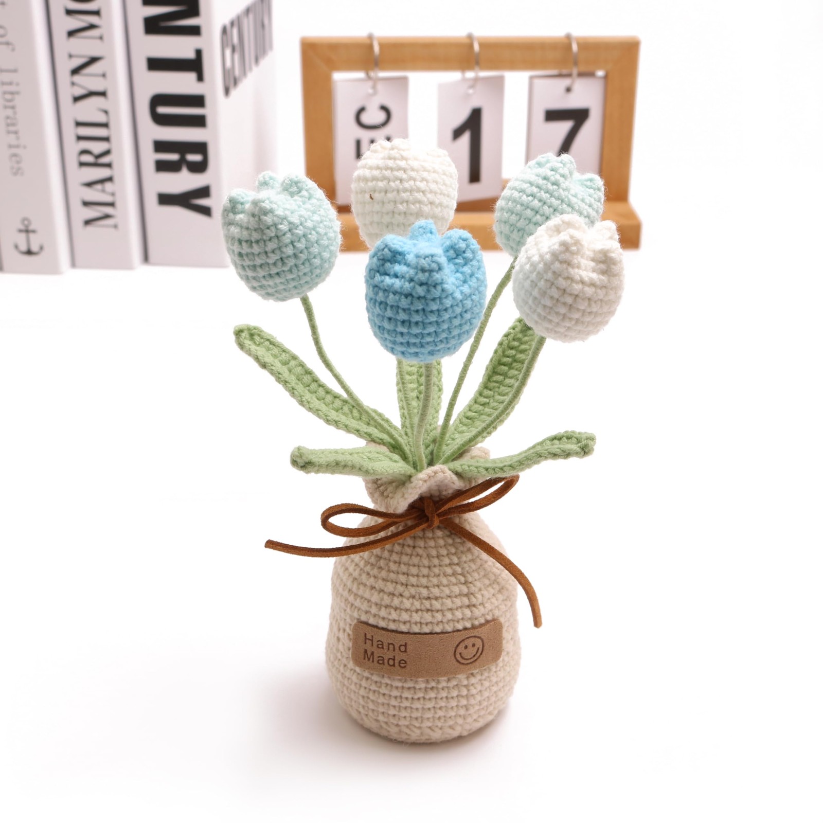 Crocheted Tulips Hand-Woven Potted Plants Permanent Tulips Used for Creative …