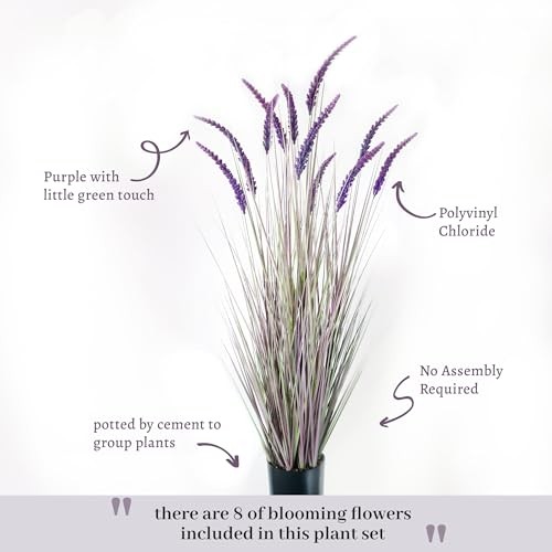 5ft 2-Pack Artificial Veronica Spiked Speedwell Grass, 59in Faux Tall 5FT-2PCS