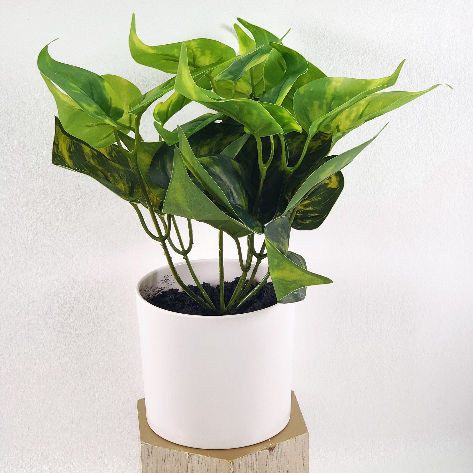 Faux Mini Ivy 10″ Potted Plant with Modern White Pot Floral Decor Threshold NEW