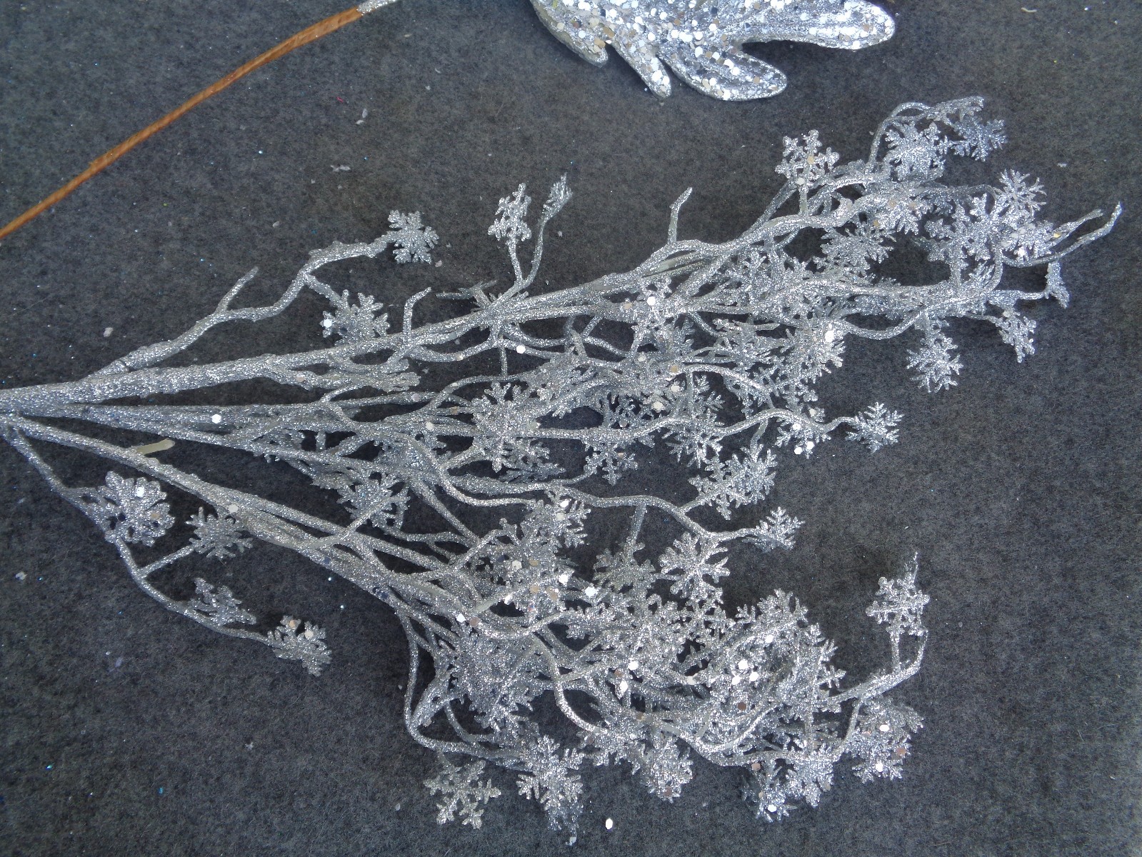 Silver & Snowy Faux Branch Floral Picks – Lot of 6 – Two Styles