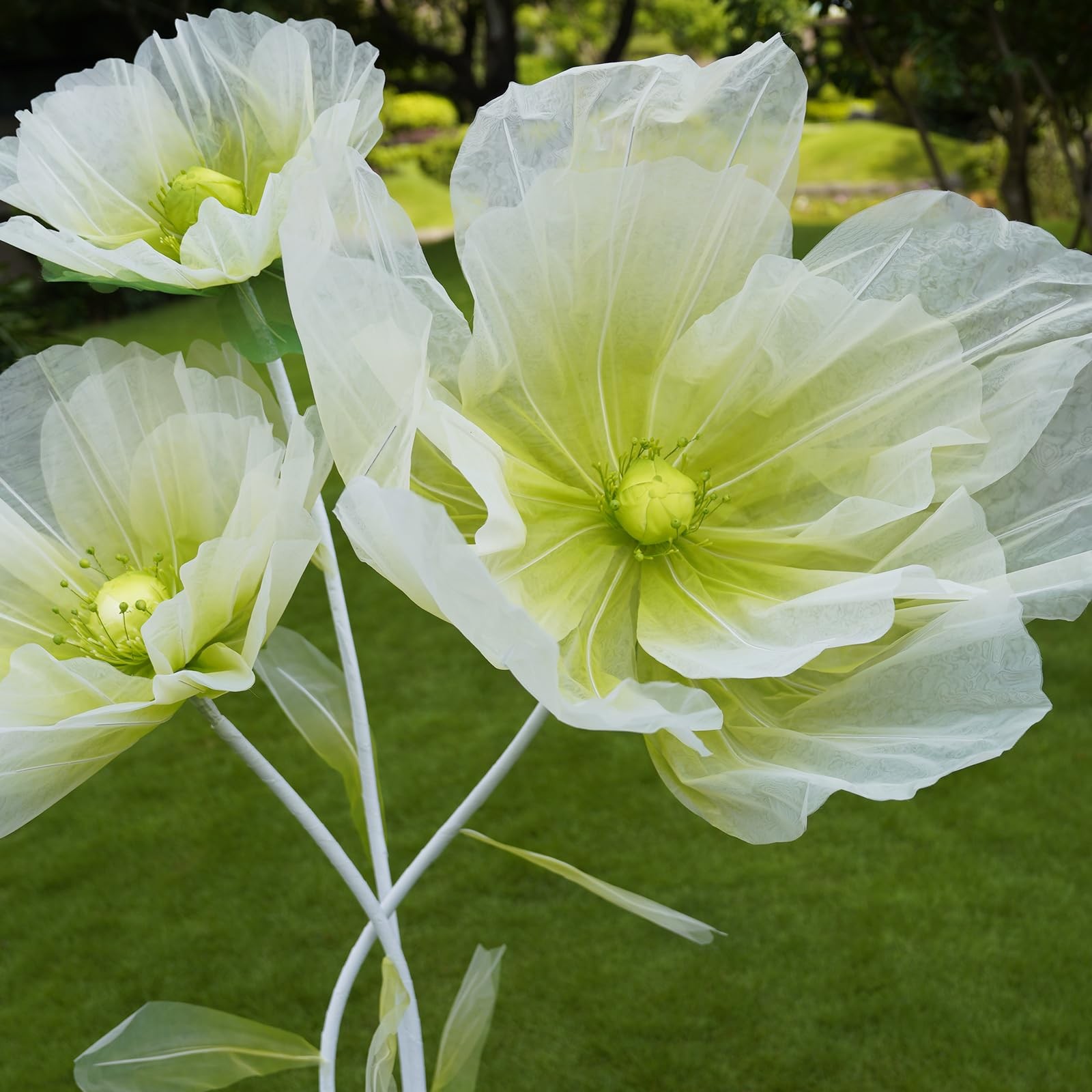 Giant Artificial Flower Decor with Stand,Oversized Freestanding Gradient Stat…