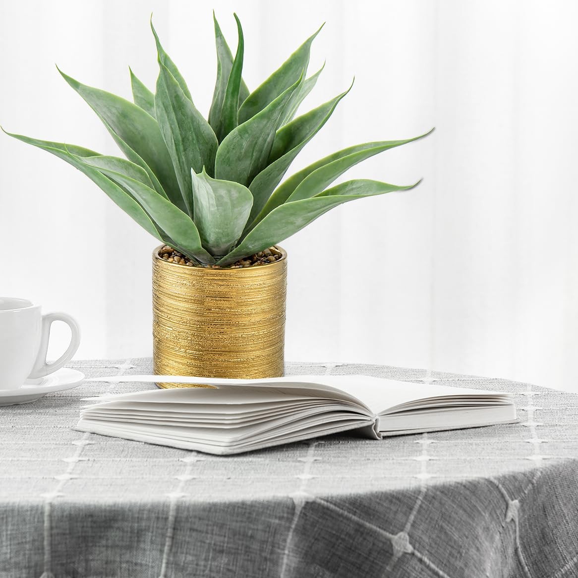 Large Faux Agave Plants Artificial Aloe Plant Fake Succulent Plants in Pot Re…