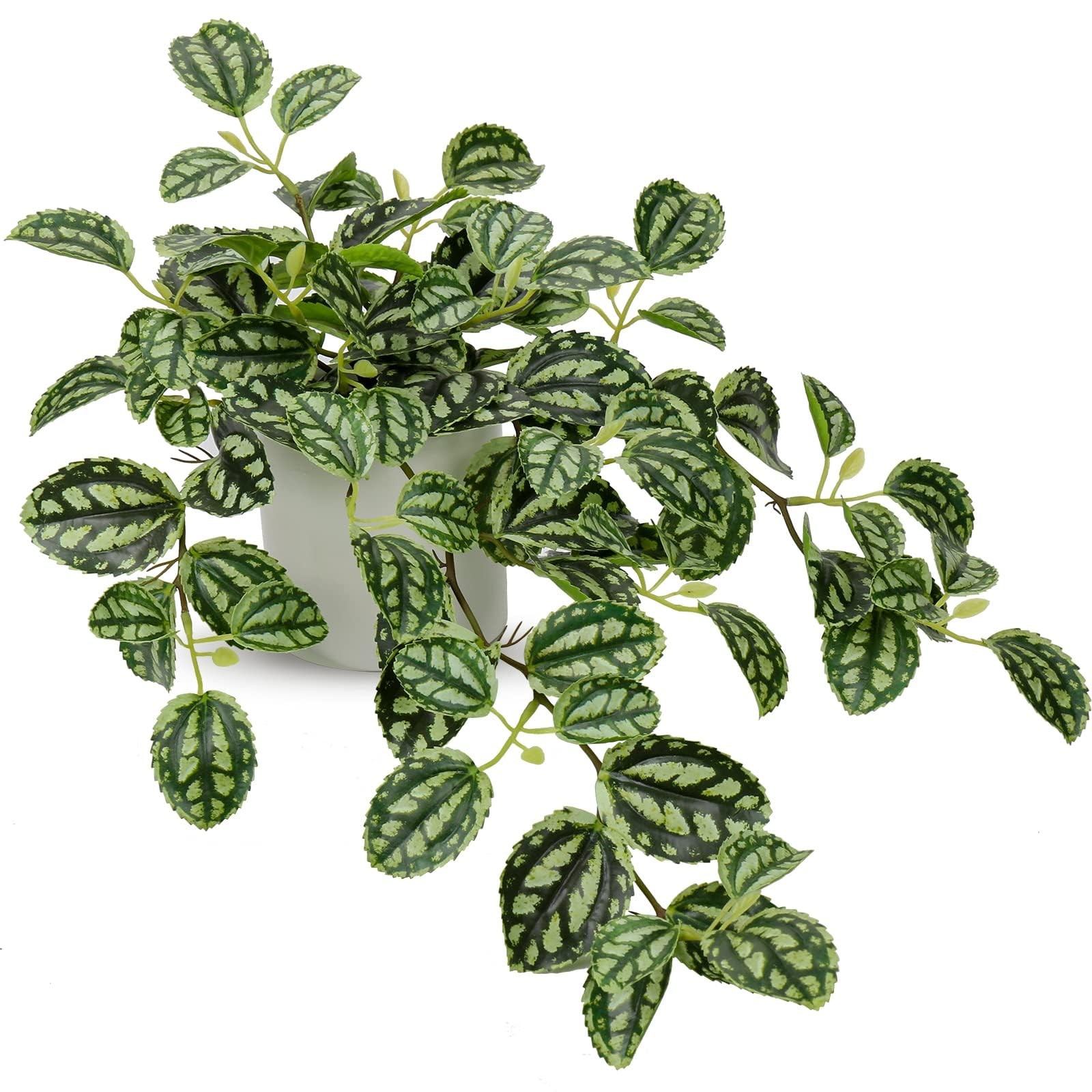 Fake Plant, Silk Faux Pothos Ivy Pink Plant Indoor Green