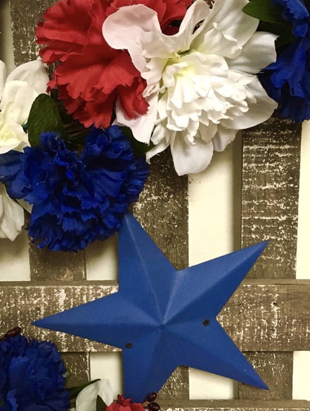 SALE! Outdoor Patriotic Wreath Door Fourth of July Independence Day Veterans