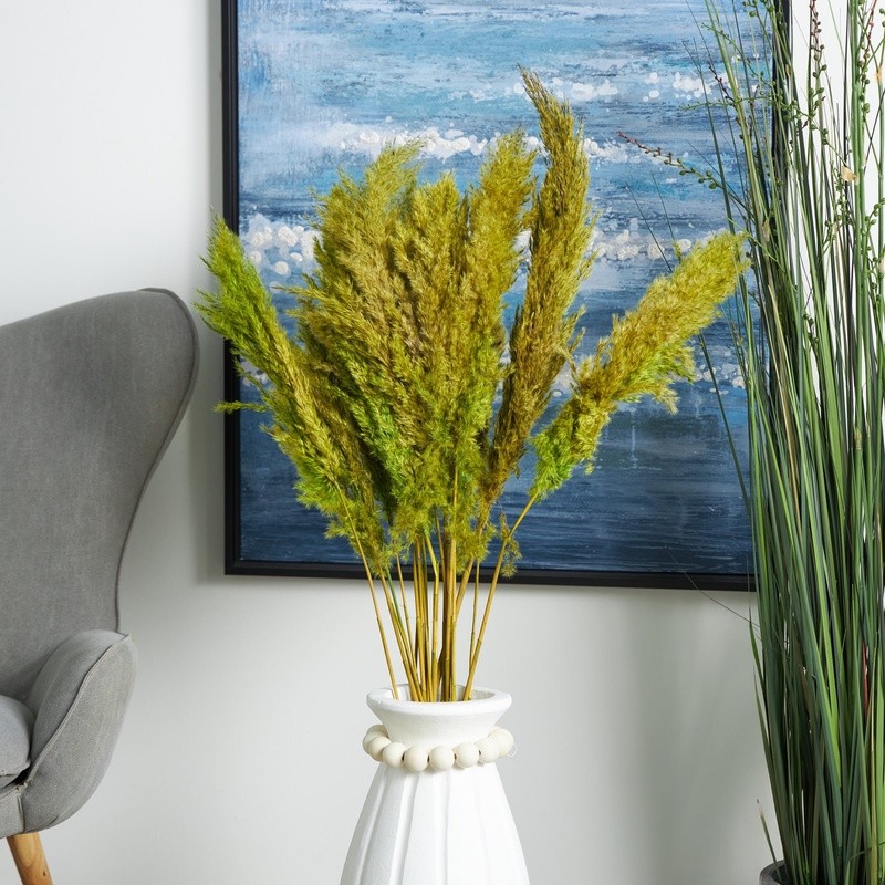 35″ Dried Pampas Grass Natural Foliage Bouquet Long Stems Indoor Decor Plant New
