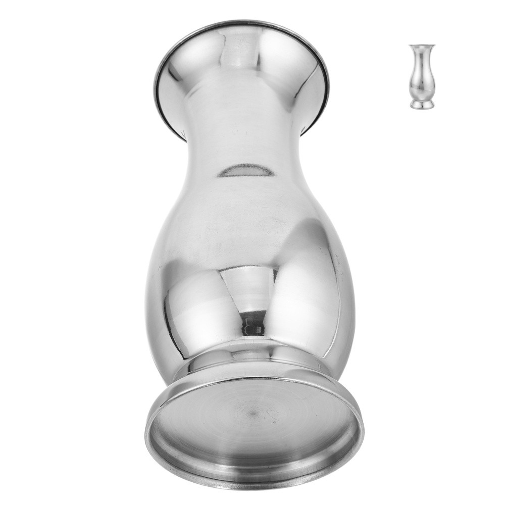 Stainless Steel Vase: Decorative Flower Container – Minimalist Desktop Vase For