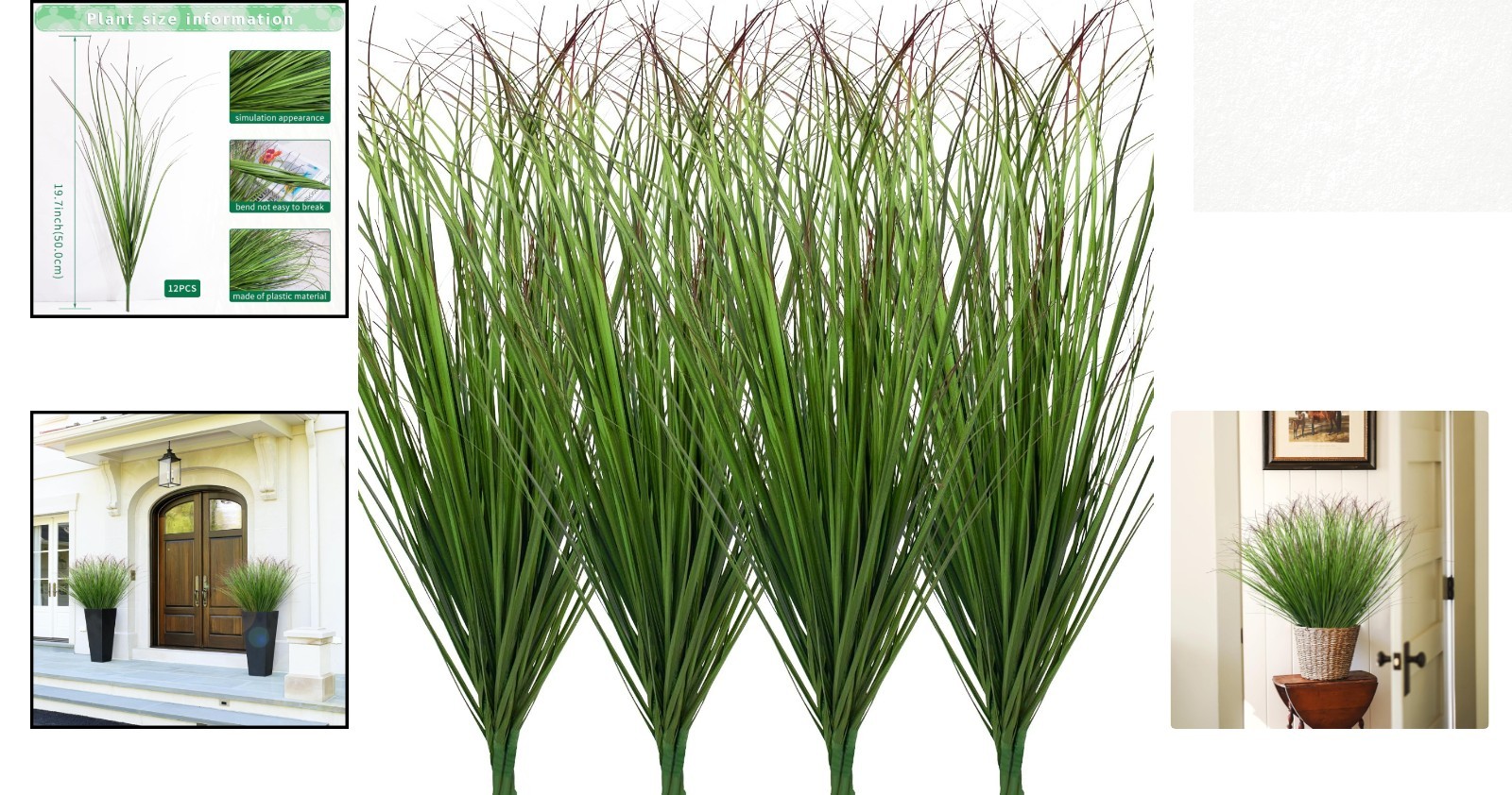 Vibrant 12 Pcs Artificial Wheat Grass – UV Resistant Greenery for Home & Garden